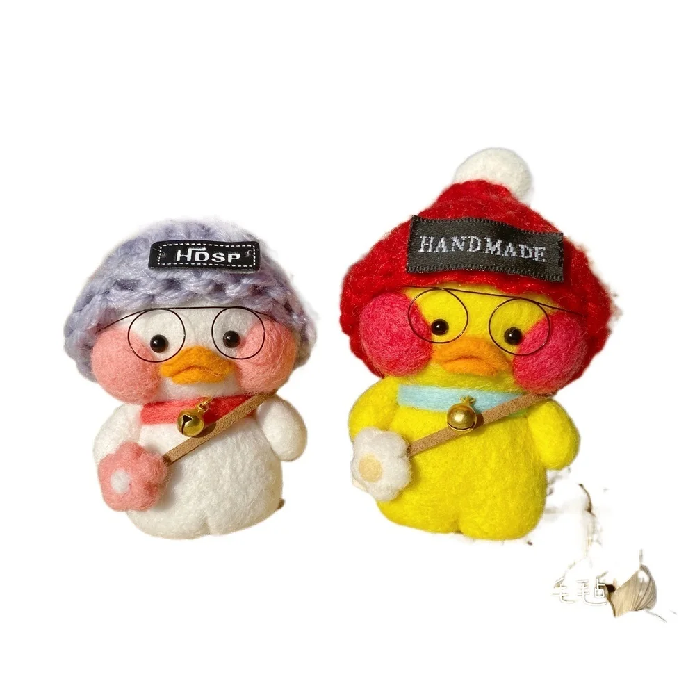 

2022 Hyaluronic acid duck doll pendant wool needlepoint kit wool felt needle felting pendant craft needlecraft DIY handmade