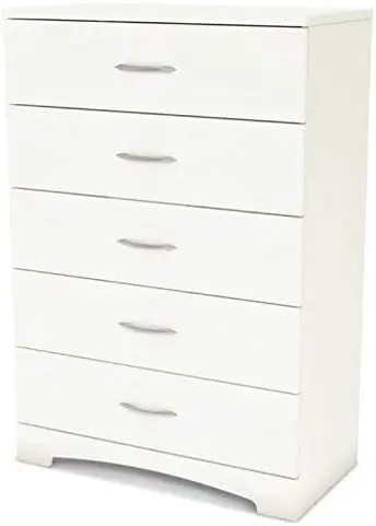 

One 5-Drawer Chest, Pure White
