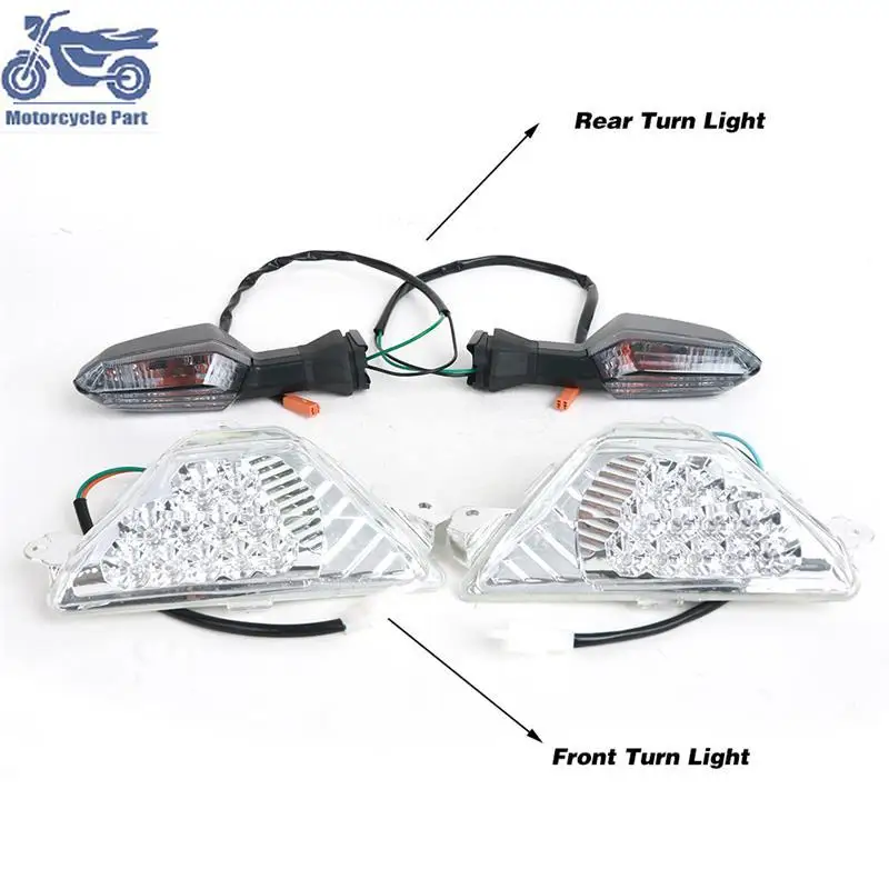 

Motorcycle Front And Rear Turn Signal Light Indicator Steering Lamp For Kawasaki Ninja 300r Ninja300r Ninja 300 2013-2015 2016