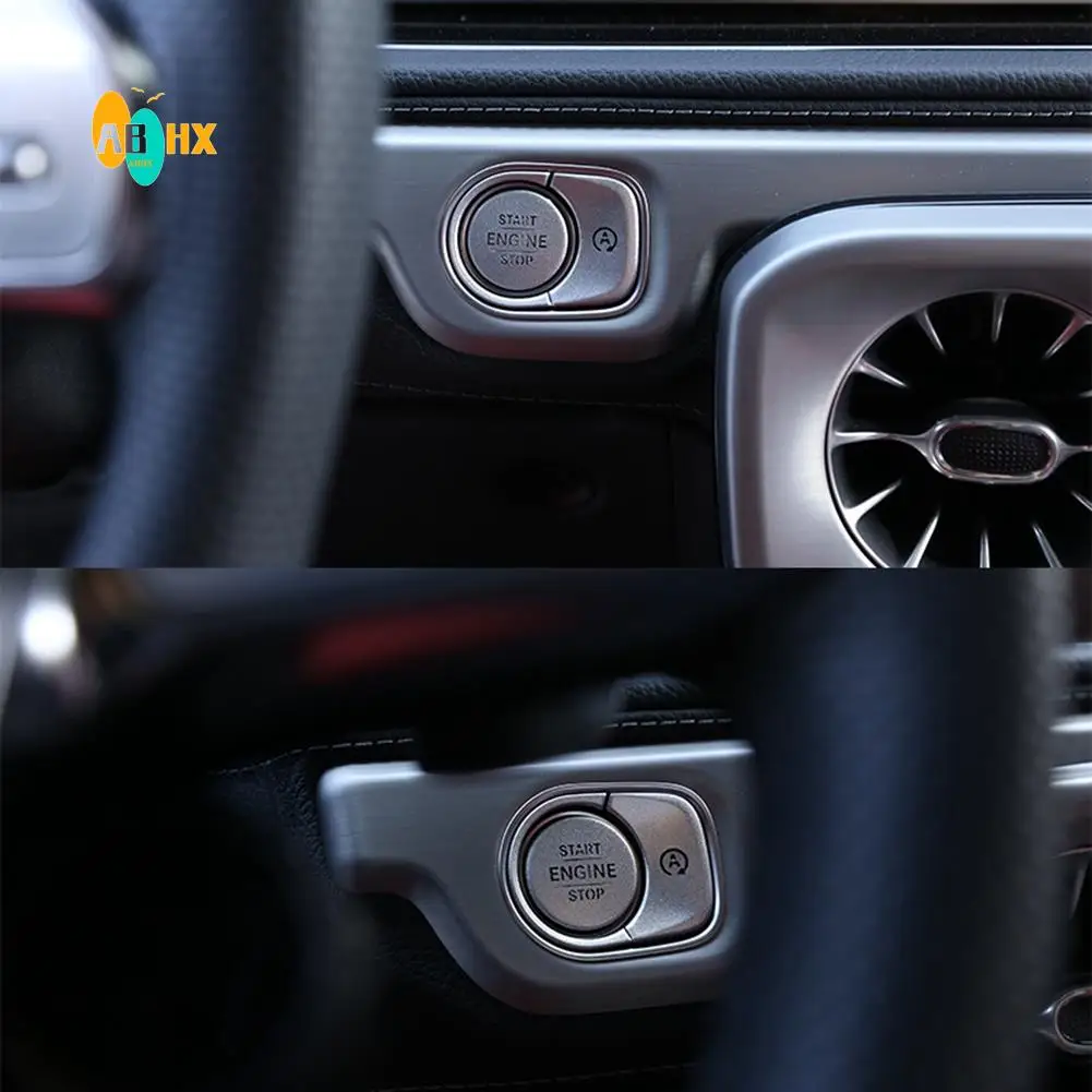 

ABHX-для Mercedes Benz G GLE GLS Class G463 W167 2019 2020, автомобильный автоматический запуск, остановка двигателя, кнопка переключения, наклейки, накладка