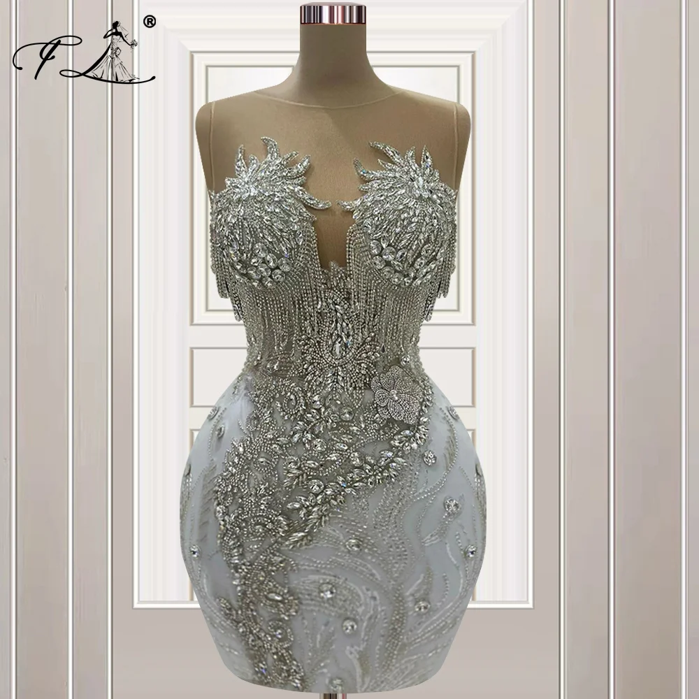 2024 арабские белые коктейльные платья из бисера жемчуг и бисер роскошное милое