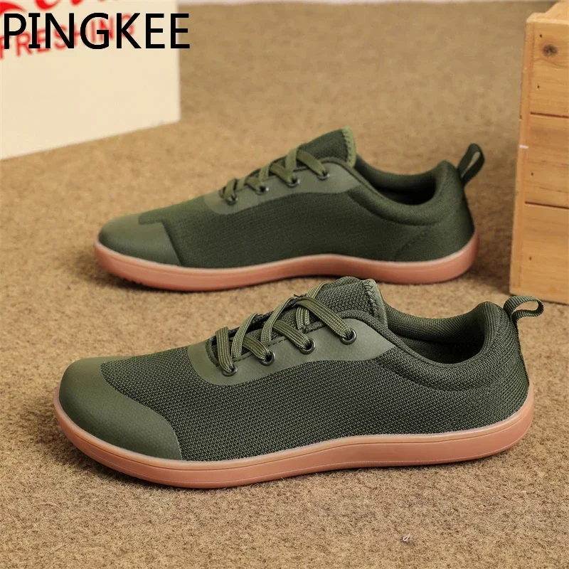 VENOCON PINGKEE минималистичные мужские ботинки с широким носком босиком зимние туфли