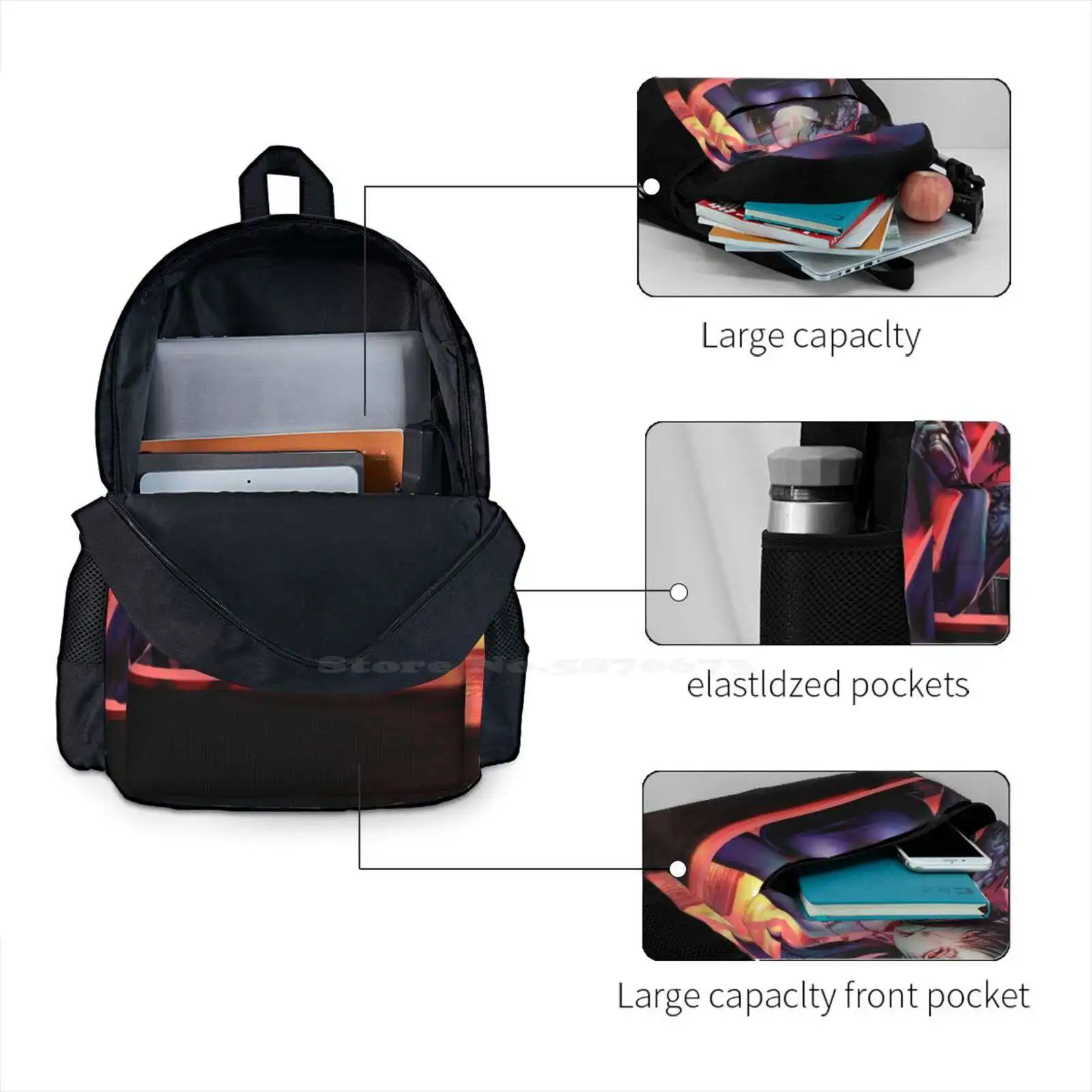 Черная Лагуна Revy горячая распродажа школьный рюкзак модные сумки