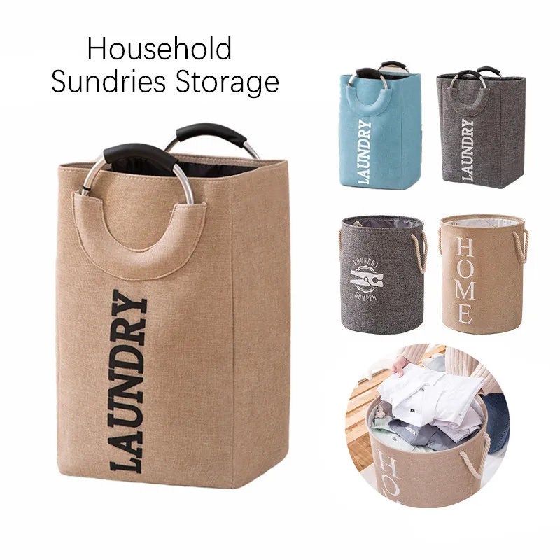 

Foldable Household Sundries Storage Basket Dirty Clothes Kids Toy Storage Bag Large Capacity Bathroom Put Clothes Artifact