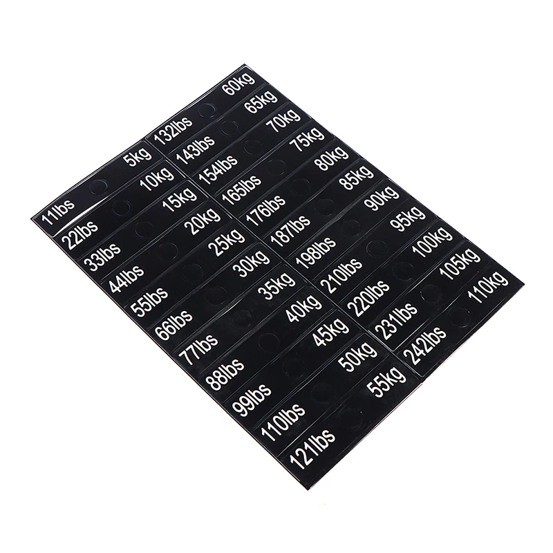 Weight Sticker Labels Power Equipment Label White Numbers On