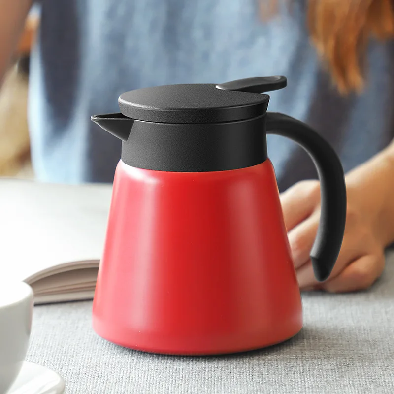 

Eco-Friendly 650ml 304 Stainless Steel Oblique Mouth Water Pot Thermos Insulated Coffee&Tea Pot,Light Handle Vacuum Flask