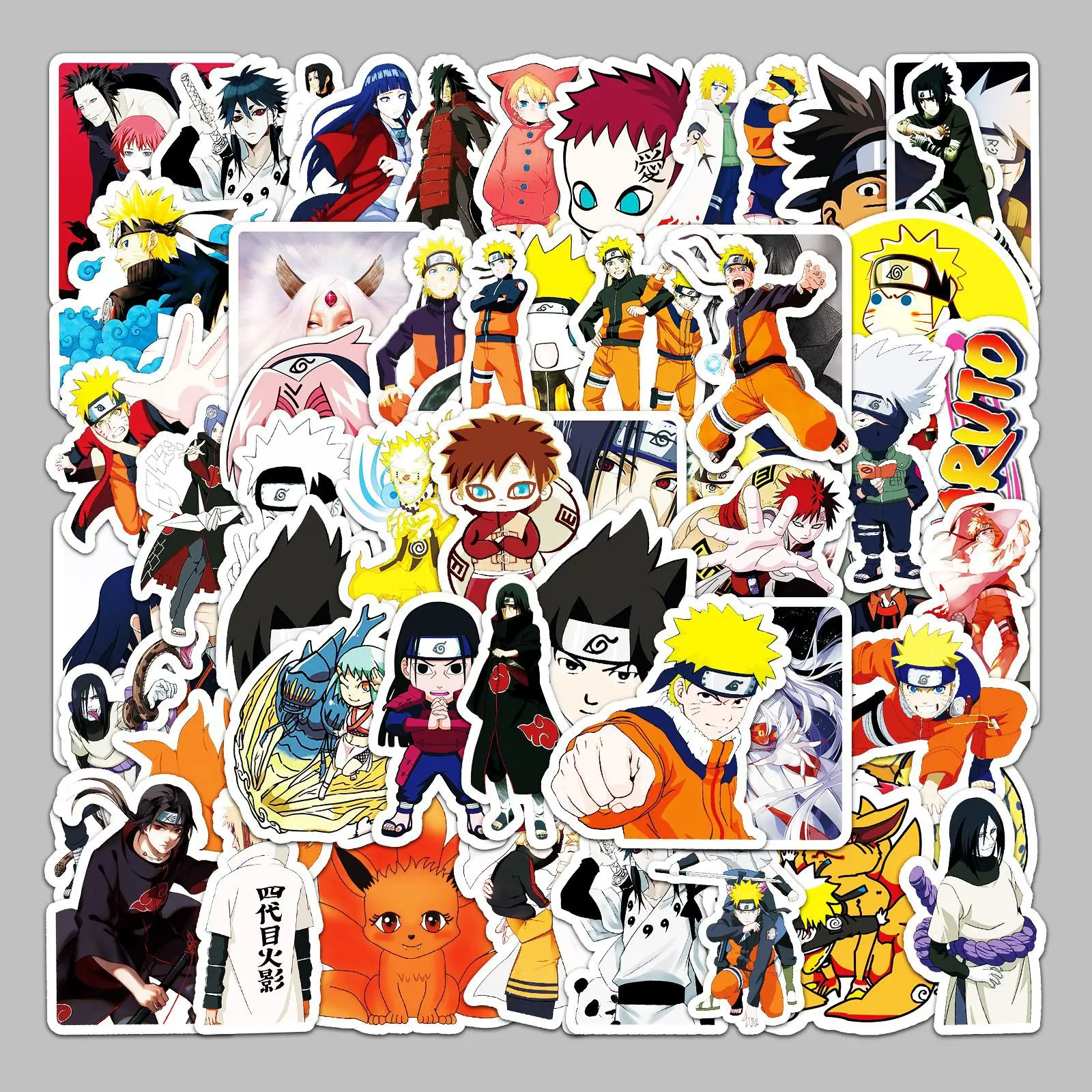 50/100/200/300 шт., Детские водостойкие наклейки «Наруто»
