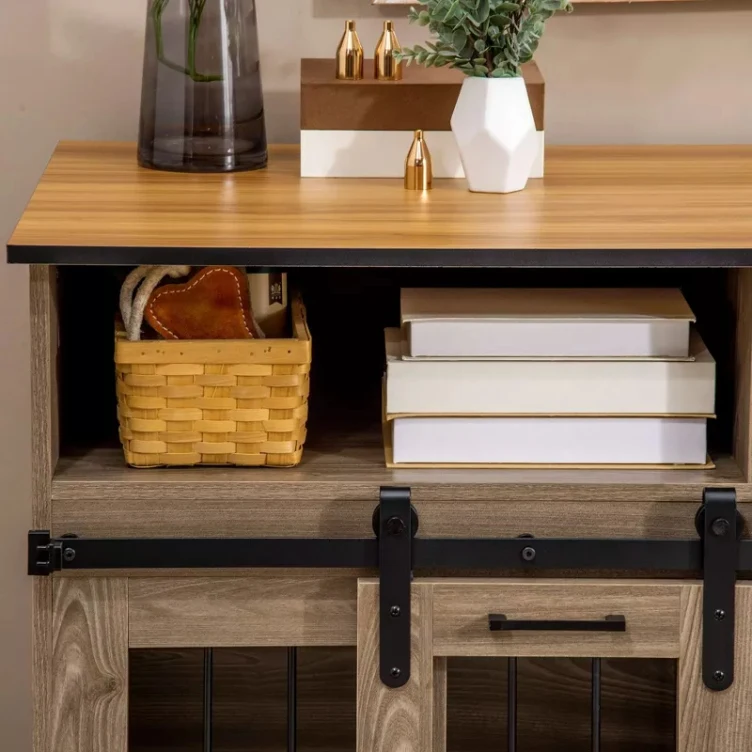 Прямая поставка с завода деревянные раздвижные двери из дуба двойной собачий