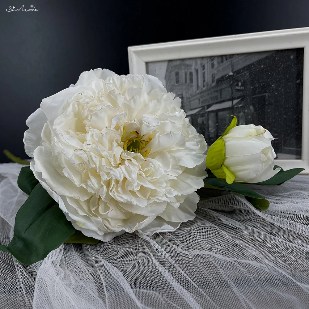 

SunMade Синие шелковые искусственные пионы