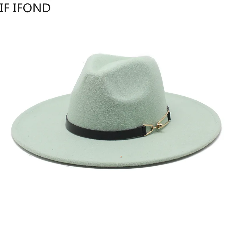 

Шляпка Федора для женщин и мужчин, фетровая джазовая Панама с широкими полями 9,5 см, церковная Кепка, свадебное украшение, головной убор