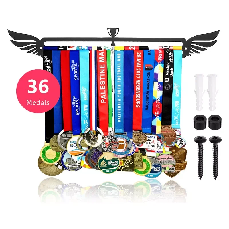 

NEW 30+ Medals Medal Hanger Medal Holder Display Rack Running Swimming Gym Marathons Bike Sport Medal Gift wings Decoration