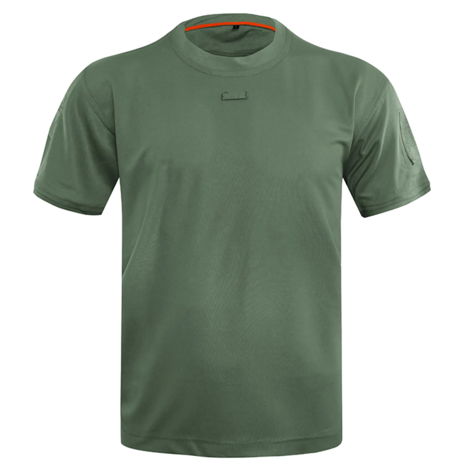 Простая мужская футболка 2022 однотонная модная блуза с круглым вырезом и коротким