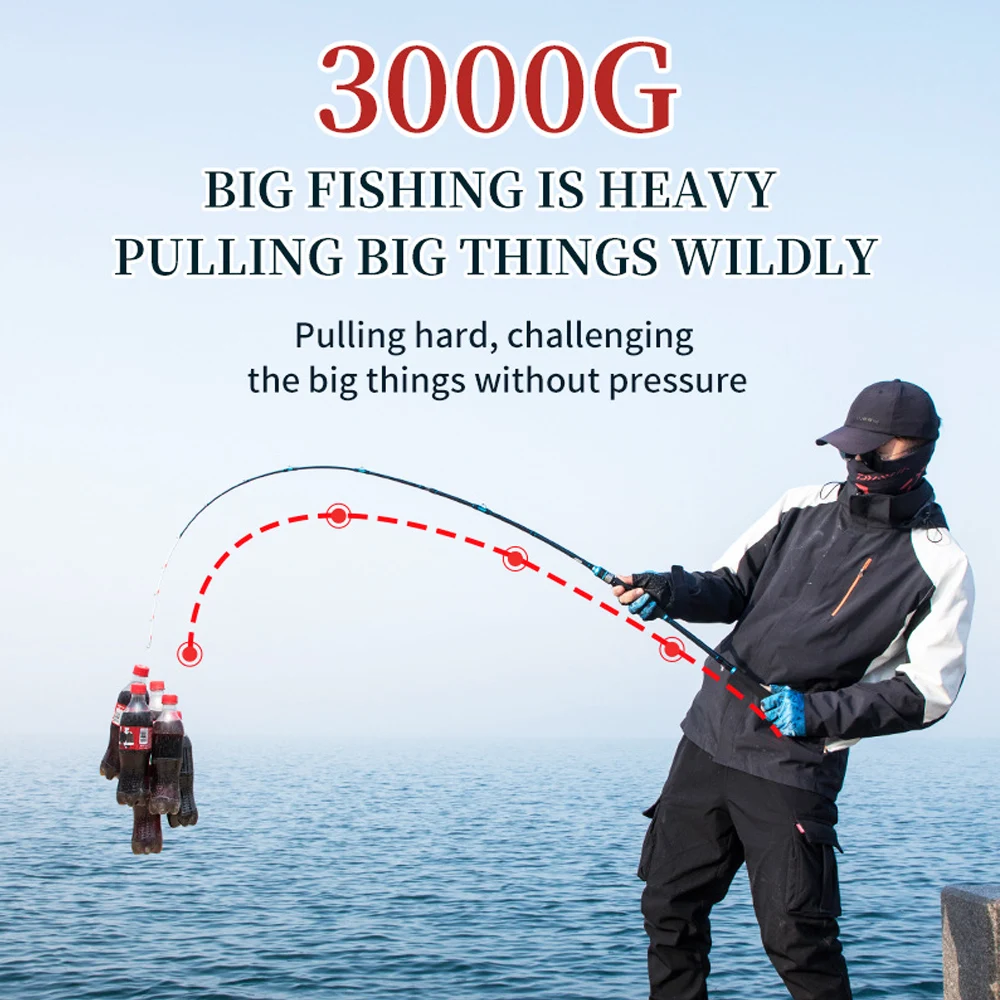 VOLIN NEW Carbon Boat Fishing Rod Luminous Rod Slightly Suitable for Sea Fishing Rod 1.65m1.8m2.1m2.4m2.7m Fishing Rod enlarge