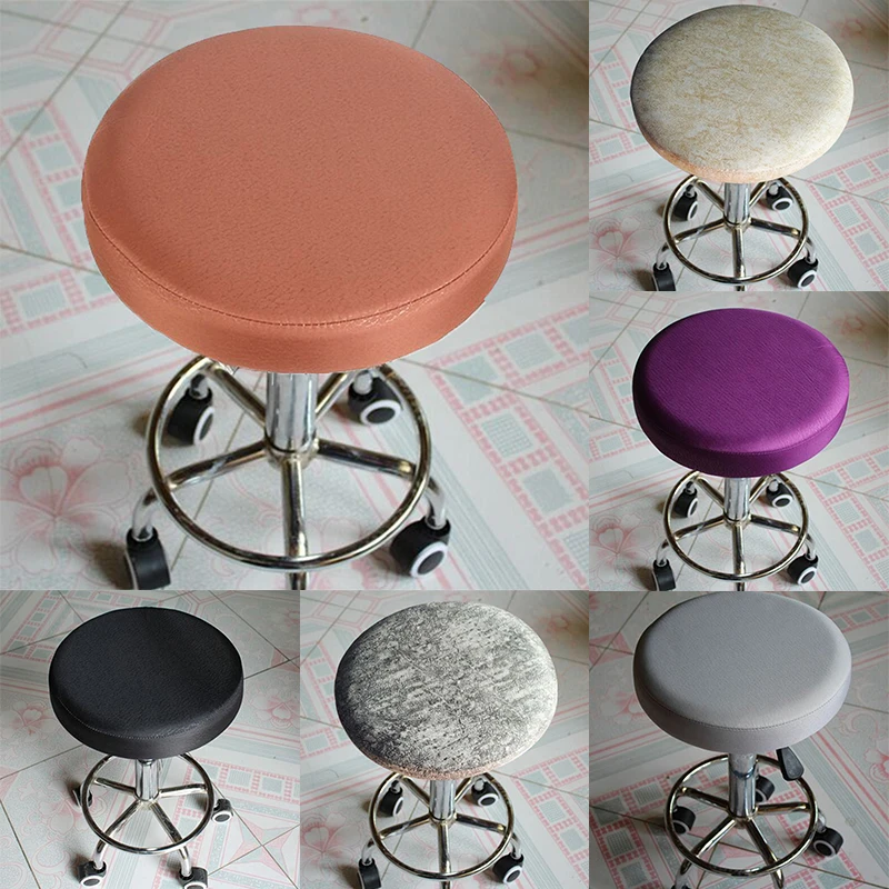 

Round Stool Cover Elastic Swivel Chair Covers Stretch Rotating Chair Protector Dining Chair Cover Bar Seat Case Washable