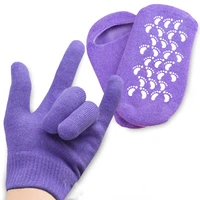 reusable spa gel socks gloves moisturizing whitening exfoliating velvet smooth beauty hand foot care silicone socks gloves