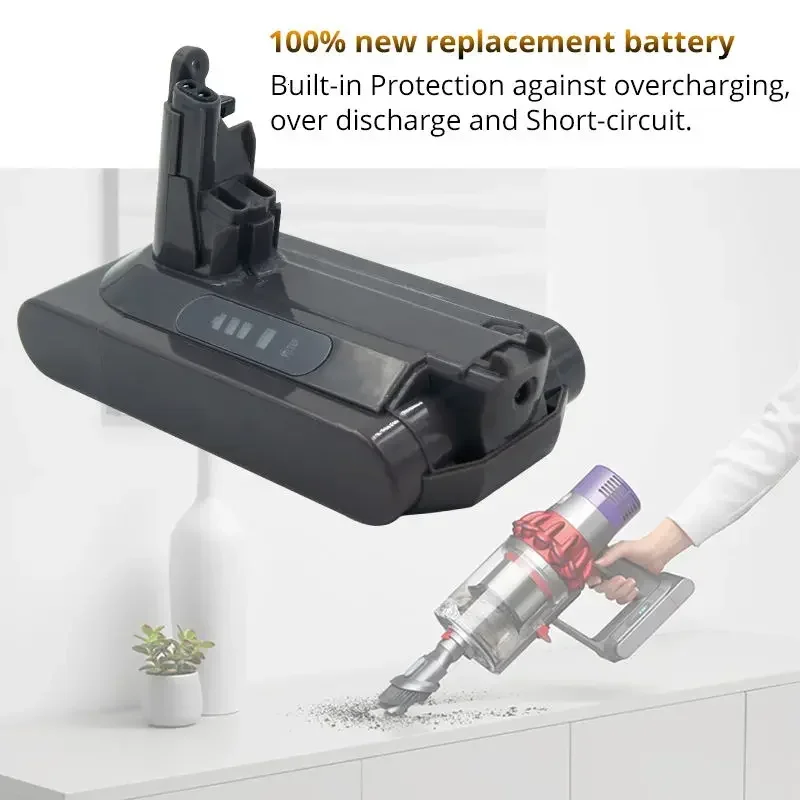 Фото Литиевые аккумуляторы 100%, 25,2 в, 12800 мАч, для аспиратора Dyson cyclone V10 absolu SV12 V10 duveteux №5