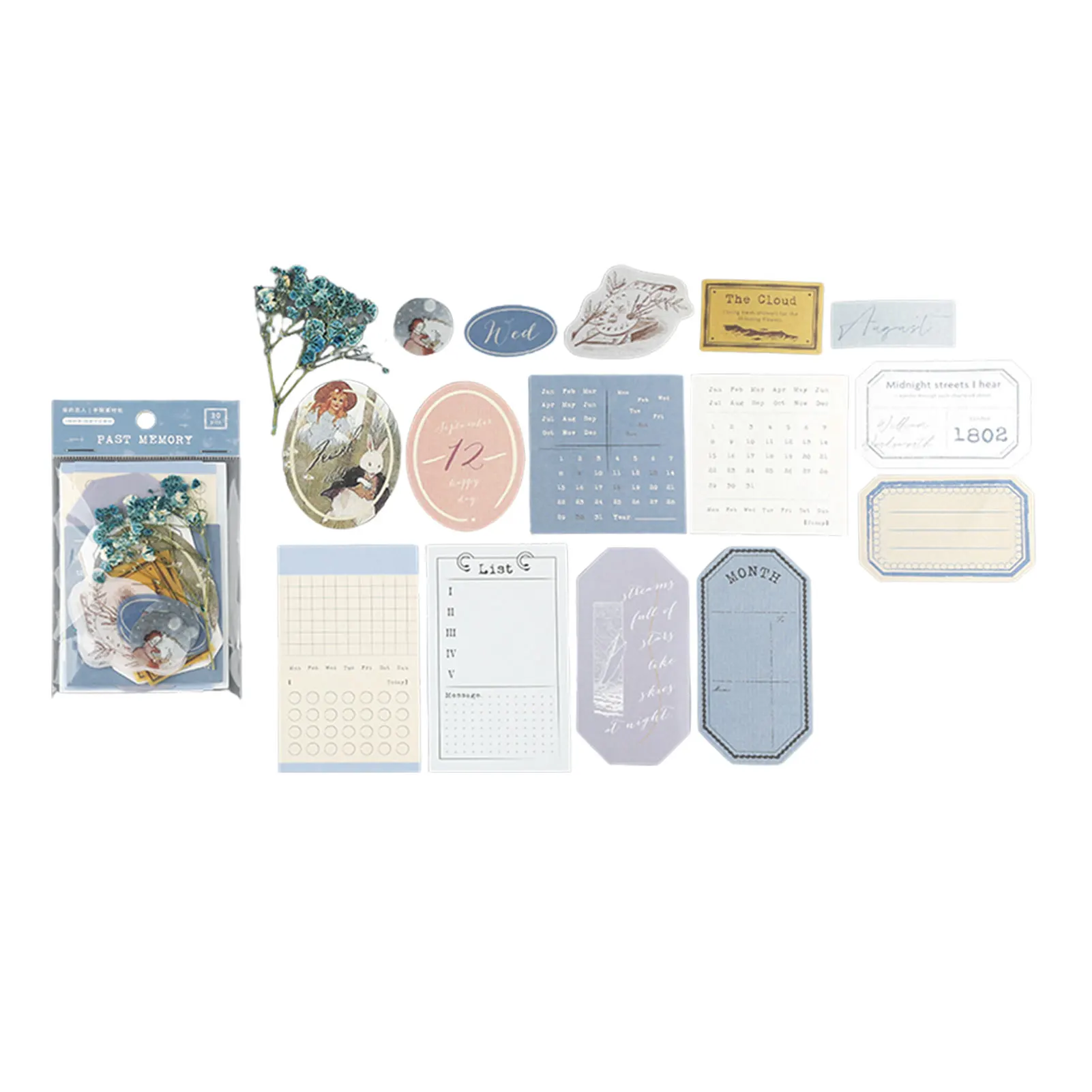 

Набор наклеек в стиле ретро с 15 различными узорами