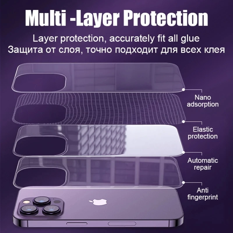 Hydrogel Back Film for iPhone 13 11 12 14 Pro Max 7 8 14 Plus Screen Protector for iPhone 14 12Mini 11 PRO X XR XS MAX Not-Glass