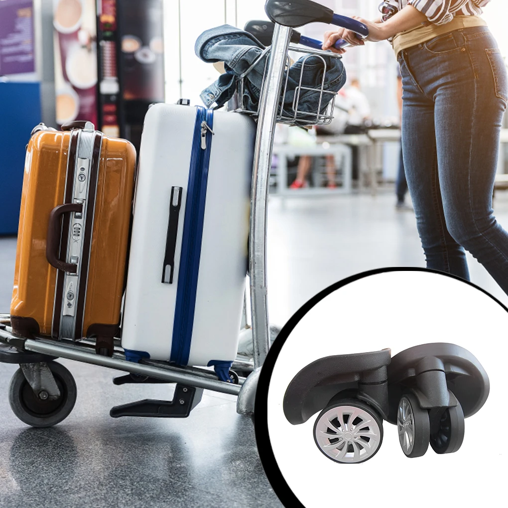 

2 Pieces Luggage Wheels Portable Travel Password Bag Suitcase Trolley Swivel Casters Repair Spare Parts Accessories