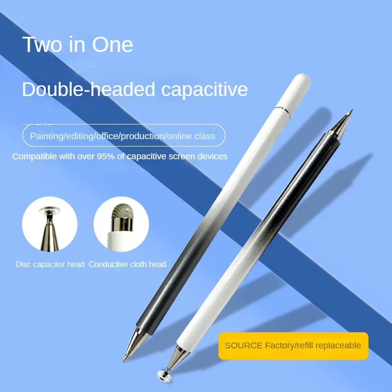 

2-in-1 Stylus Touch Screen Capacitive Pencil for IOS Android Smartphone Tablet Pen Magnetic Cap Writing Painting Handwriting Pen