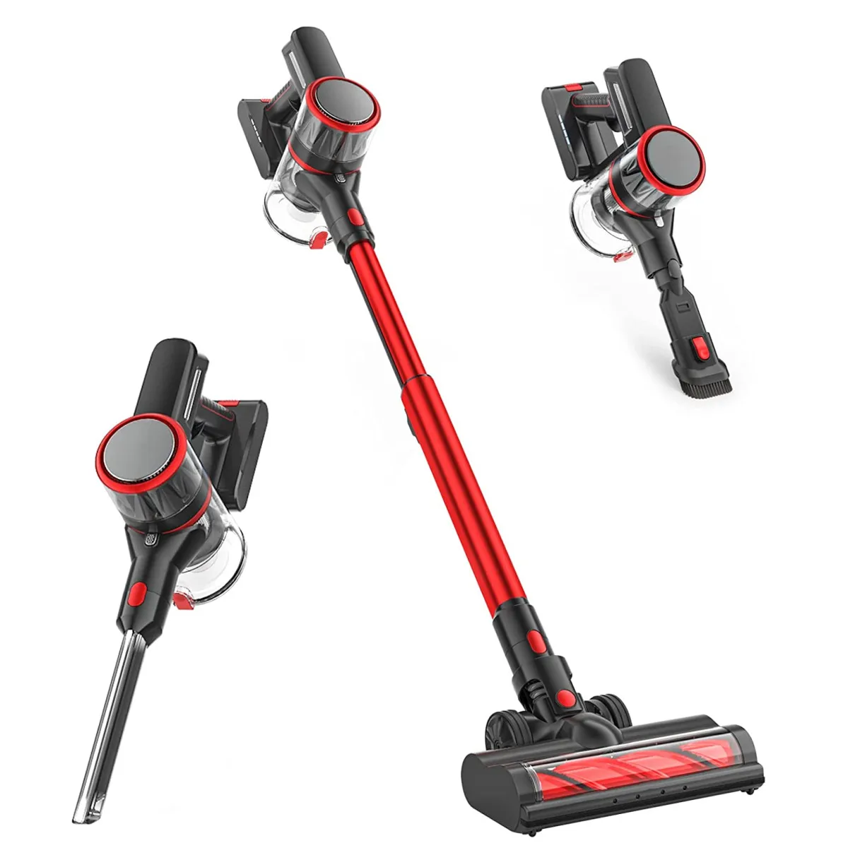 

Cordless Vacuum Cleaner 23Kpa Strong Suction 2 in 1 Stick Vacuum Ultra-Quiet Handheld Vacuum with Brushless Motor Multifuction
