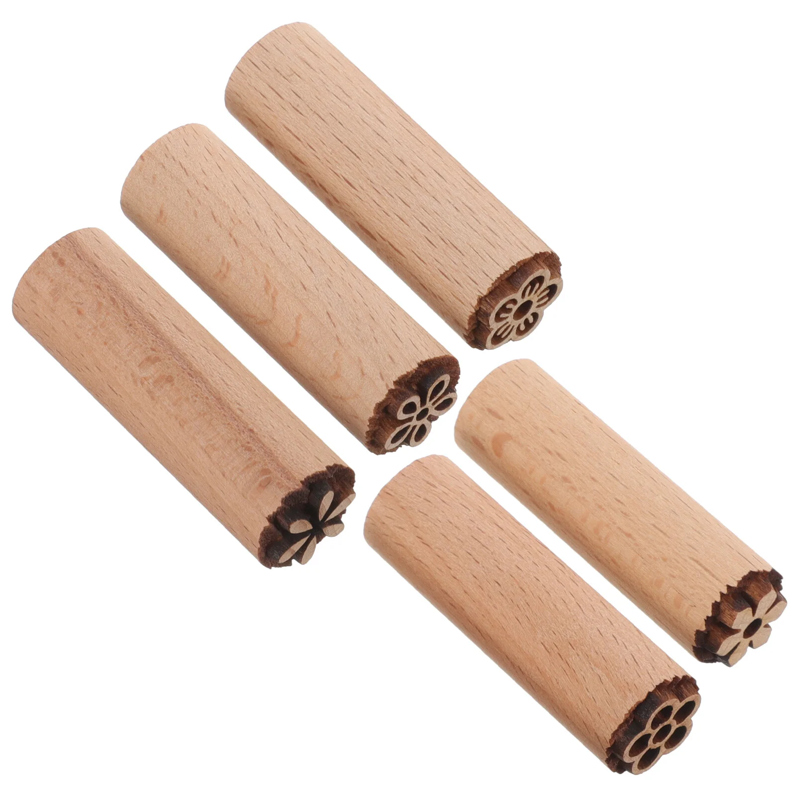 

5 Pcs Concrete Tools DIY Planner Stamp Wear-resistant Scrapbook Wooden Soviet Style Household Child