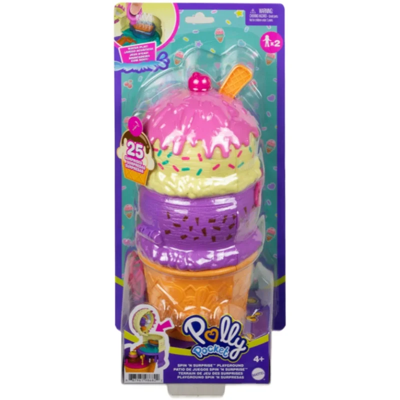 Оригинальные аксессуары Polly Pocket Spin Surprise различные чашки для мороженого ананаса