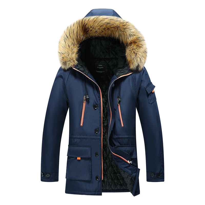New Winter Jacket Men Slim Thick Parkas Men  Warm Top Quality Waterproof Zipper Clothes For Men Fashion Winter Coats