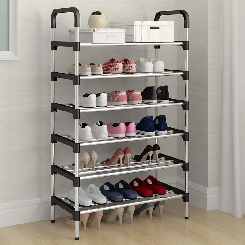 

Simple Multi Layer Shoe Rack Stainless Steel Easy Assemble Storage Shoe Cabinets Household Shoe-shelf Dormitory Shoe Organizer