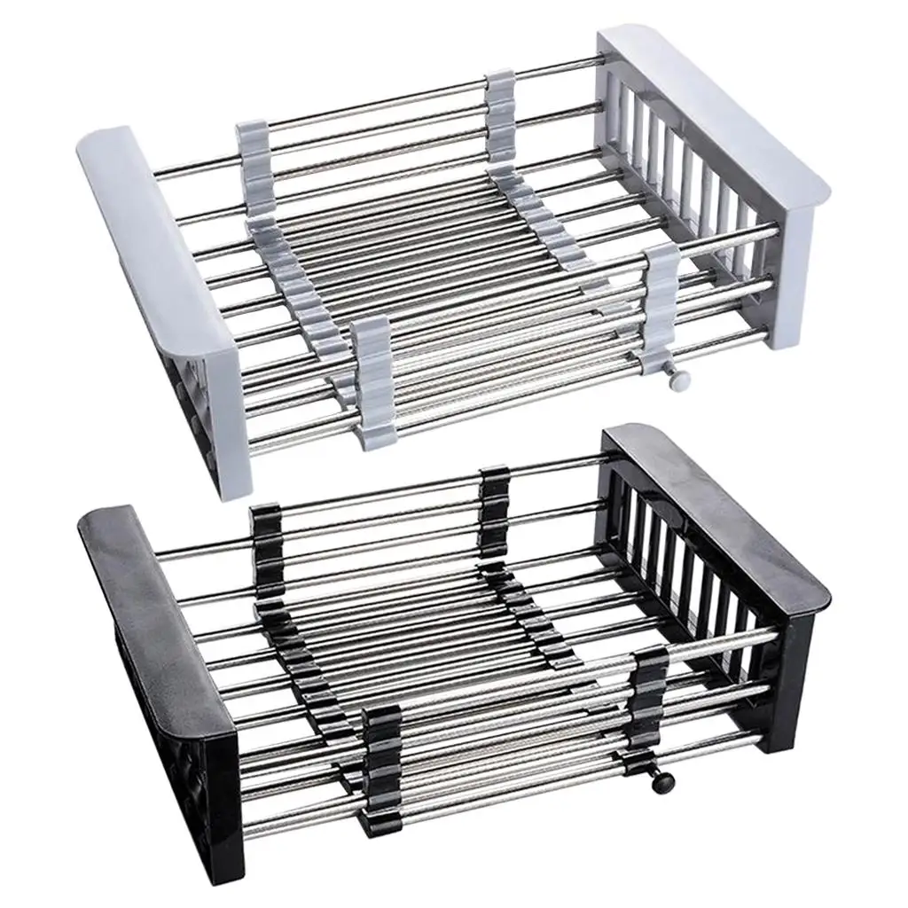 

Expandable Dish Drainer Basket In Sink Or On Counter Rustproof for Fruit