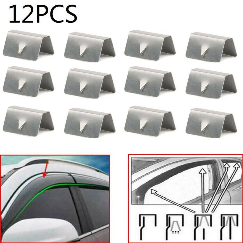 

Wind / Rain Deflector Metal Fitting Clips Replacements For Heko G3 SNED Clip Stainless Steel Car Window Deflectors Accessories