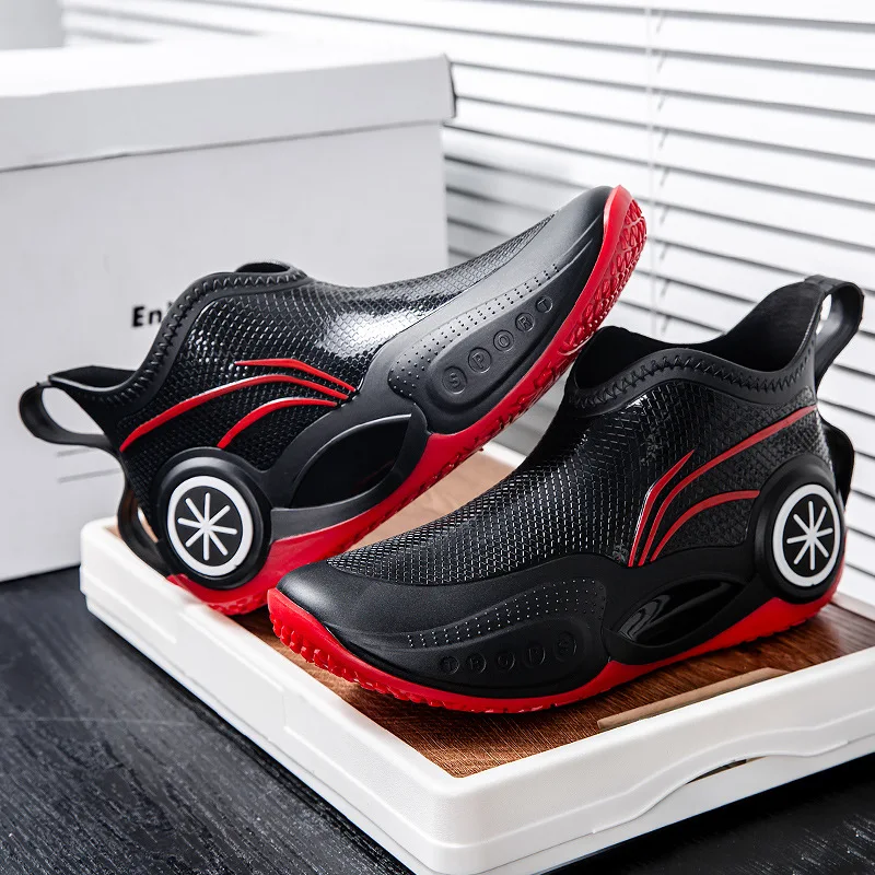 

Water Men Boots for Fishing Husband Waterproof Rubber Shoes Man Galoshes Work Safety Non Slip Kitchen Shoes Rainboots Footwear