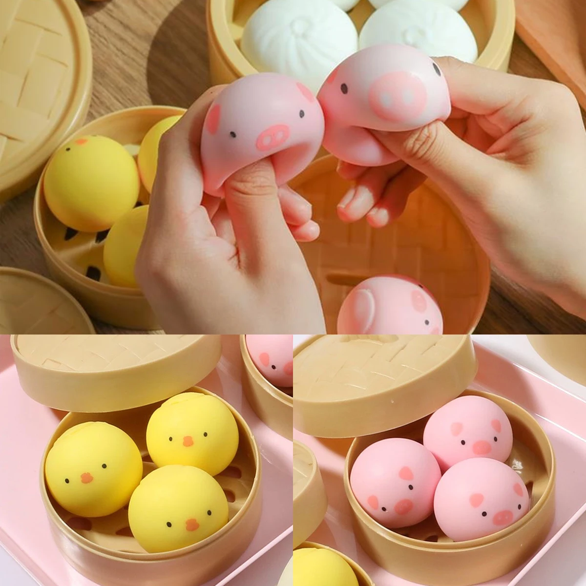 Искусственные игрушки-пельмени на пару гамбургеры сжимаемые игрушки медленно