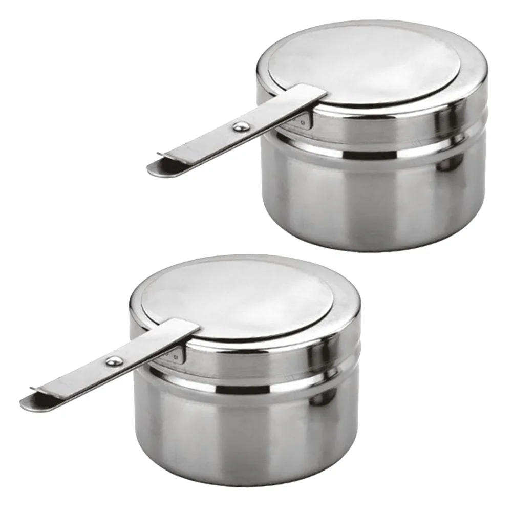 

2 Pcs Disposable Chafing Dish Buffet Set Dishes Mini Fuel Holder Insulated Food Jar Holders Tiny Burner