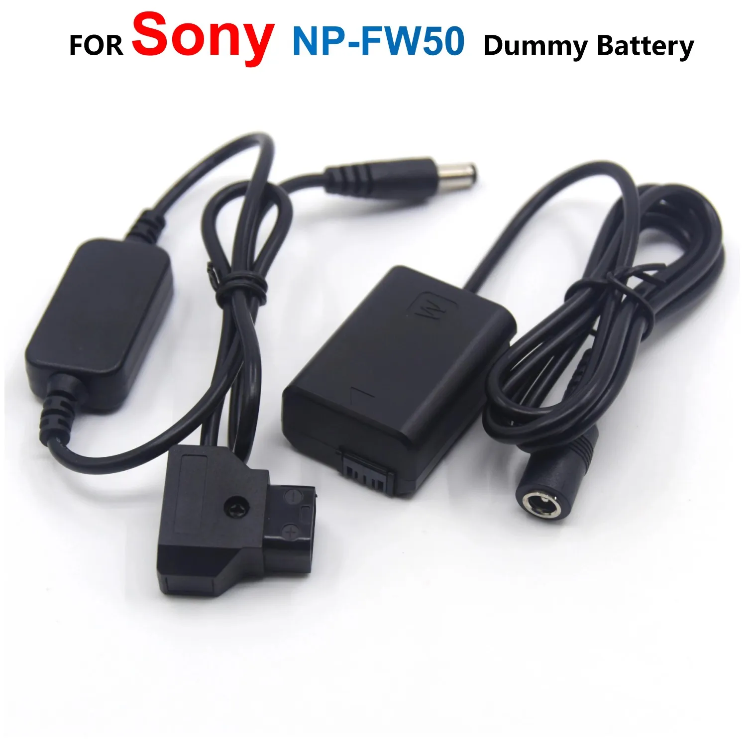 

D-TAP Dtap 12-24V Step-Down Cable AC-PW20 + FW50 DC Coupler NPFW50 Fake Battery For Sony a7 A7000 A6500 A6000 A5000 RX10 ZV-E10