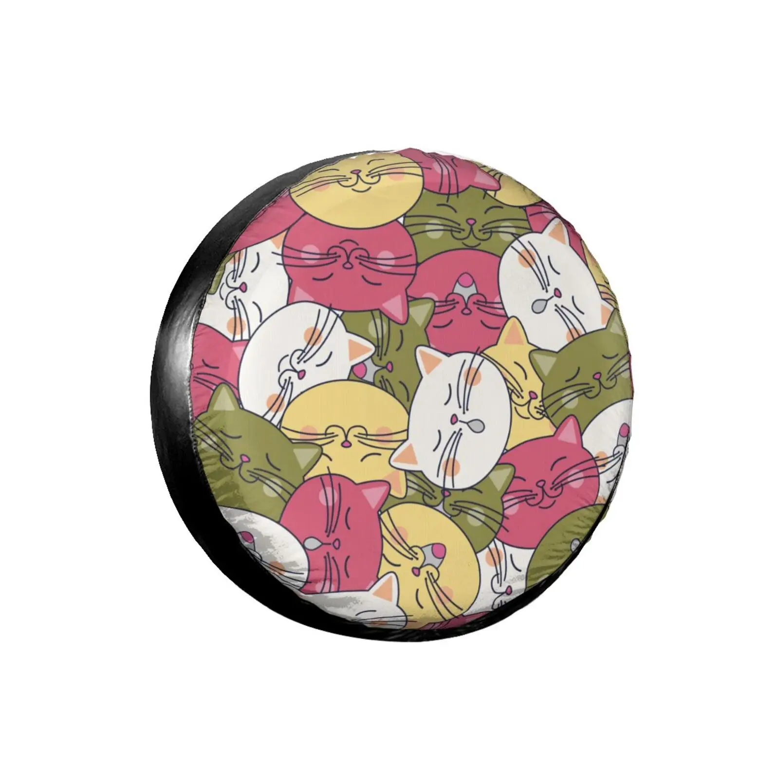 

3D Cat Spare Tire Cover Waterproof Dustproof Sun Wheel Tire Cover For Jeep, Trailer, RV, SUV Vehicle Anime Tire Cover