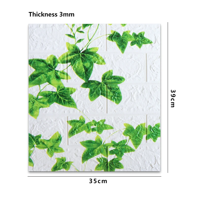 

2pcs 3D Vinyl Self-adhesive Wall Stickers Waterproof Thickened 3D Board Moisture-free Formaldehyde 3D Wallpaper Home Decoration
