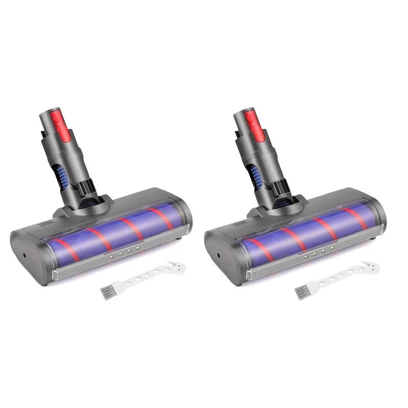 

2X Soft Roller Cleaner Head Quick Release For Dyson Cordless Stick Vacuum Cleaner V7 V8 V10/SV12 V11, 966489-04