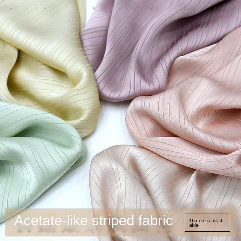 

Имитация уксусной кислоты полосатая ткань весна-лето подтяжки платье Пижама куртка Широкие штаны ткань