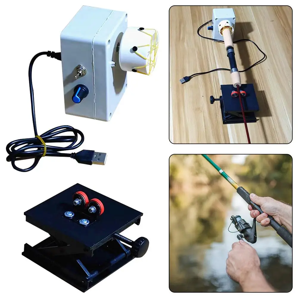

Fishing Rod Building Winding Machine Epoxy Coater Adjustable DIY Winding Rate Fishing Automatic Tools Machine G3P1