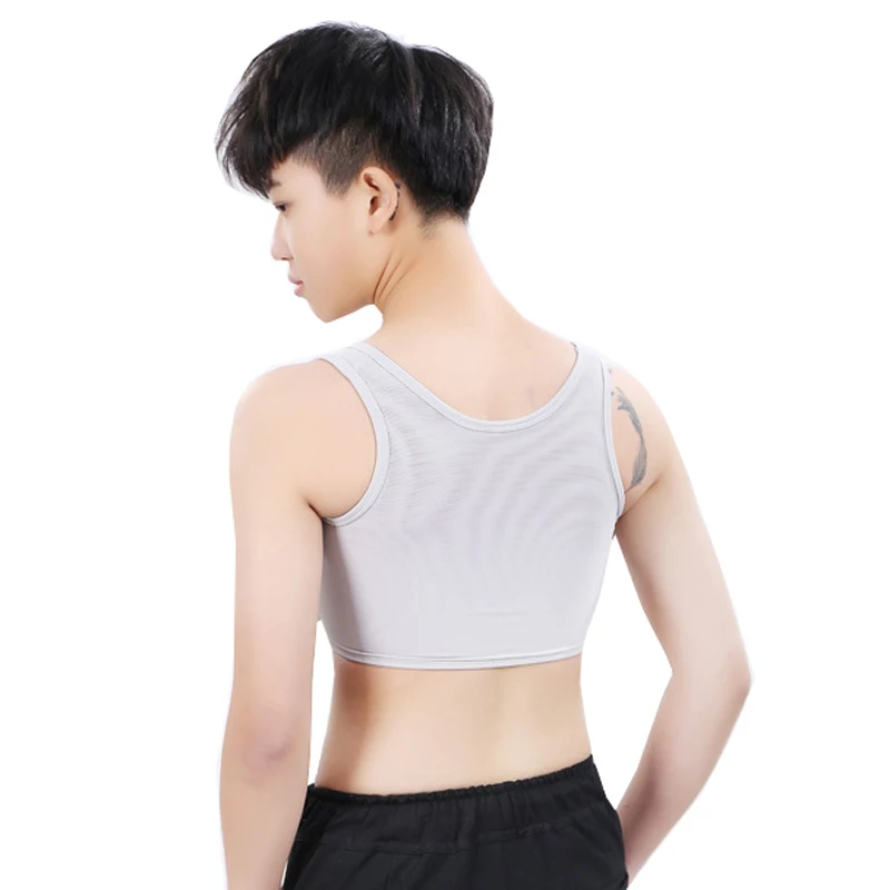 HaleyChan Women's Strengthen Bandage Chest Binder Summer Half Length Short Corset Tomboy Trans Lesbian Tank Tops Crop Top