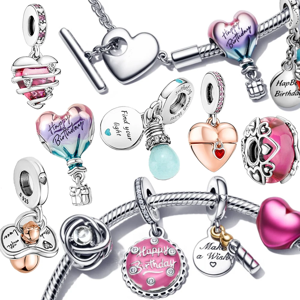 

Summer New Jewelry Women Fit Pandora Original Beadeds DIY Charms Sterling Silver Pulsera Tobillo Mujer Bracelets Fashion Beads