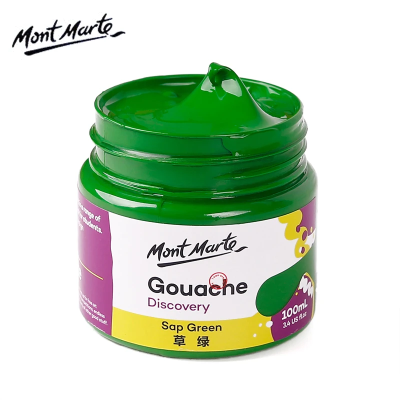 

Mont Marte Gouache Pigment Large Capacity 100ml Children's Watercolor Painting For Students Beginners Art Supplies Washable