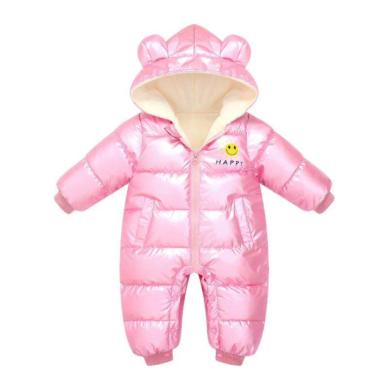 Winter Baby Clothe Velvet Newborn Infant Boy Girl Warm Thick Romper Jumpsuit Hooded Snowsuit Coat Kids Clothing Baby Snowsuit