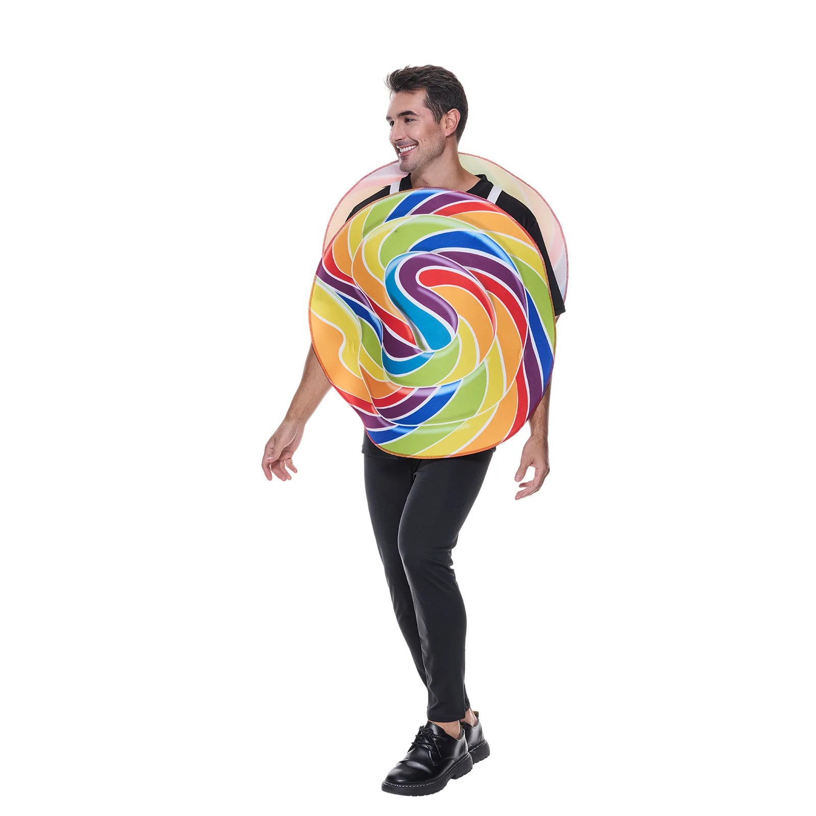 Костюм леденца унисекс для взрослых забавное платье Candyland туника радужных конфет