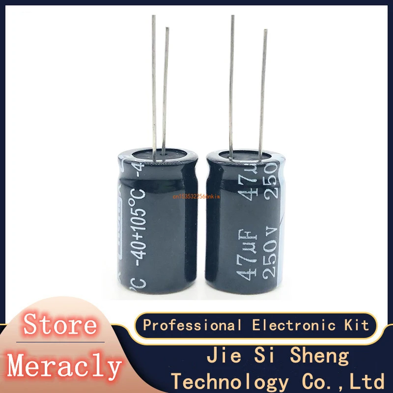 

5pcs/lot S82 250v 47UF aluminum electrolytic capacitor size 13*20 47UF 20%