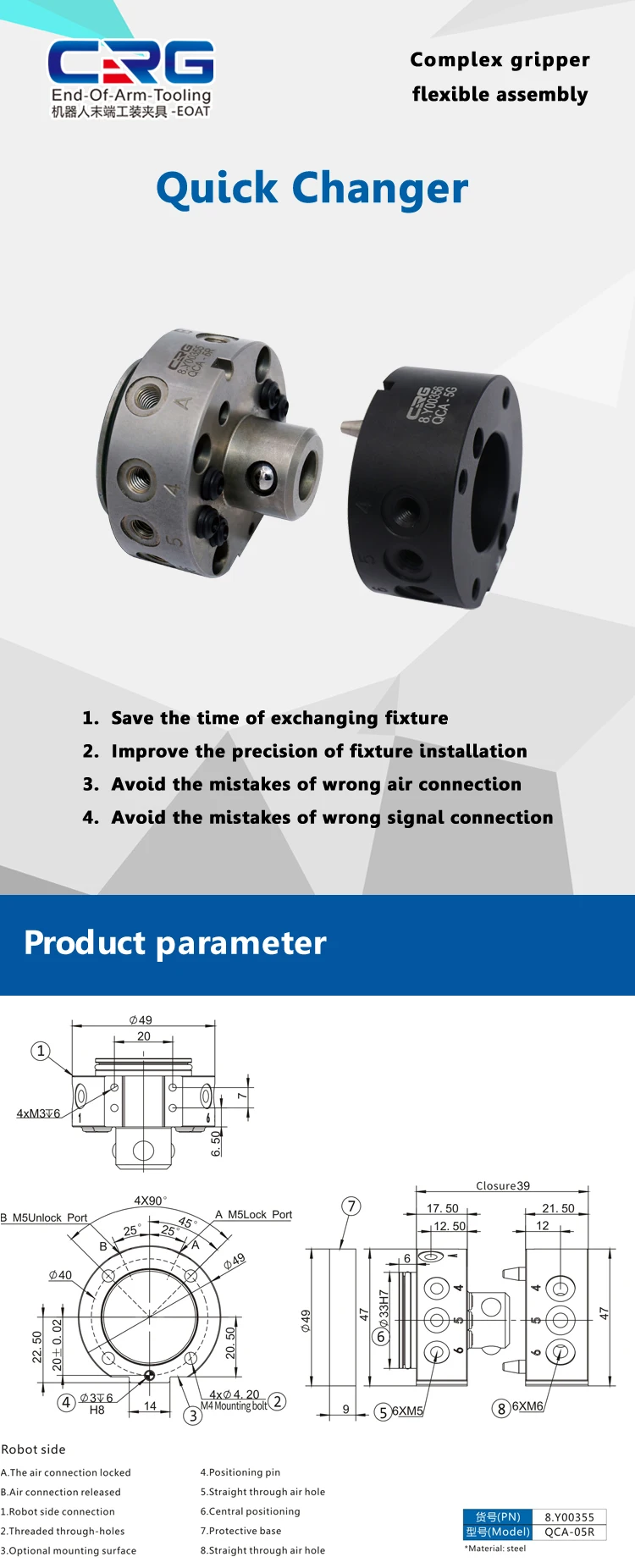 Быстросменное устройство КРГ QCA-05