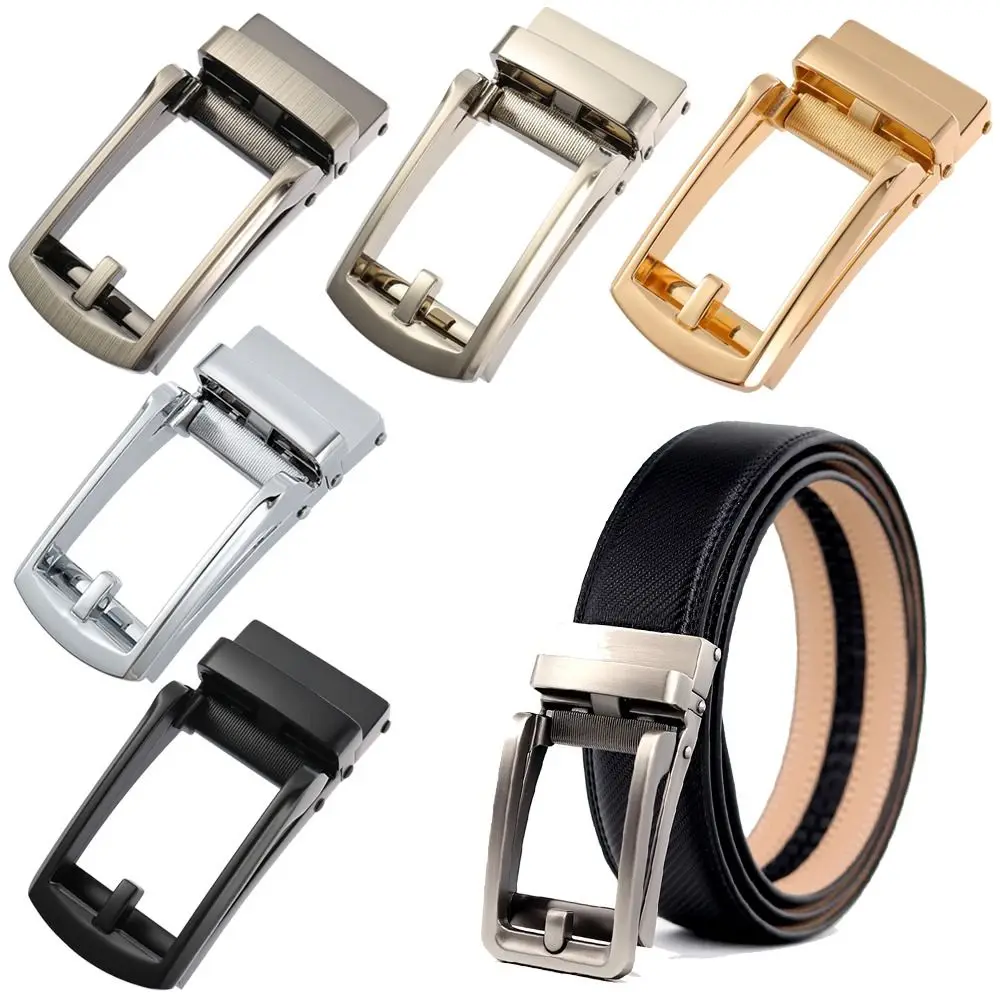 

Zinc Alloy Casual Craft DIY Holeless 32mm Buckle Ratchet Belt End Bar Belt Automatic Buckles Classic Waistband Head