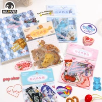 mr paper 4 design cute retro style girls hall series kawaii mini sticker pack decoration diy pocket sticker material