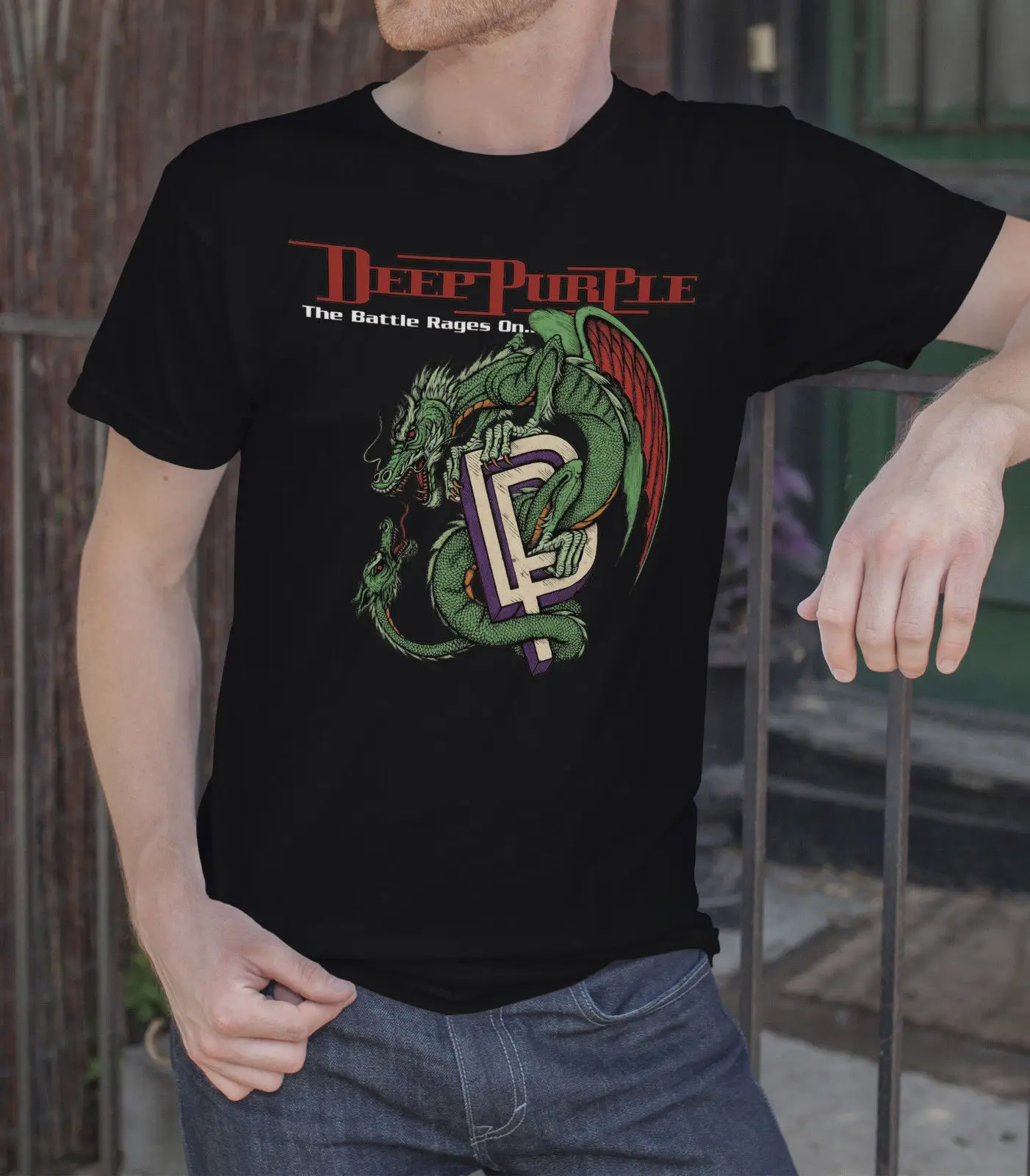 

Deep Purple The Battle Rages On Men Black T Shirt Rock Band Tee Shirt S-3Xlmens Tops Cool O Neck T-Shirt Top Tees